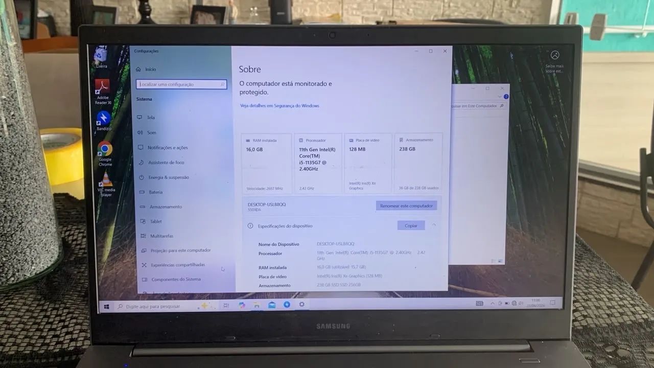 Notebook Samsung I5 11 Geração 