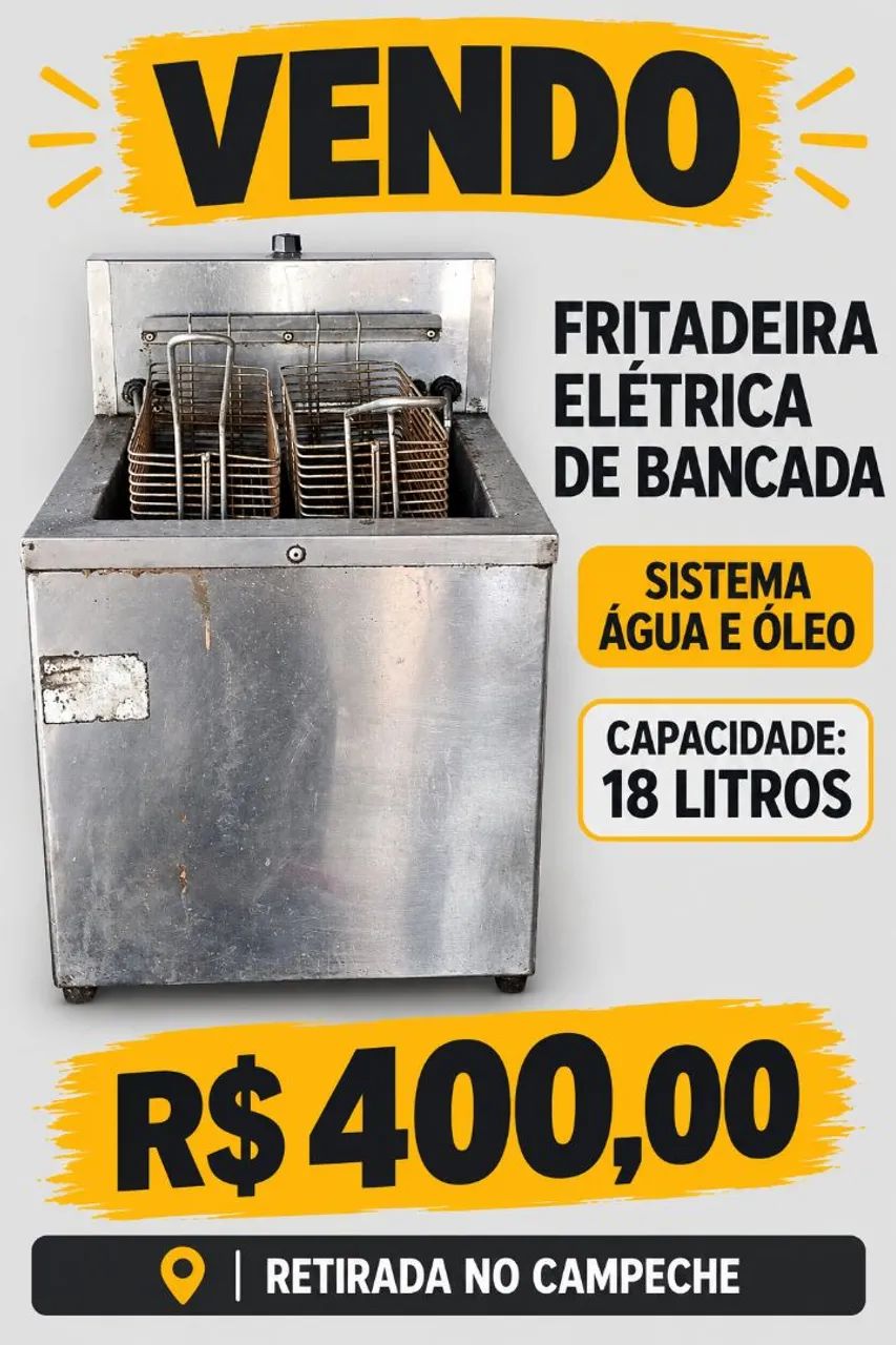Fritadeira Elétrica de Bancada - 18 Litros - Água e Óleo  - Foto 2