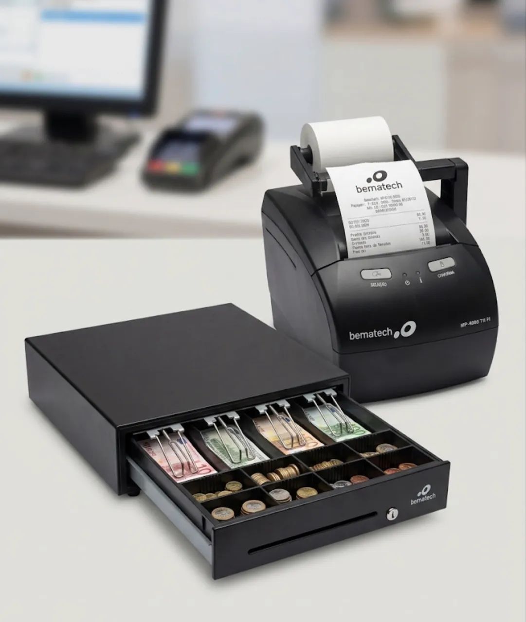 Kit impressora Bematech não fiscal + Gaveta para dinheiro automática. 