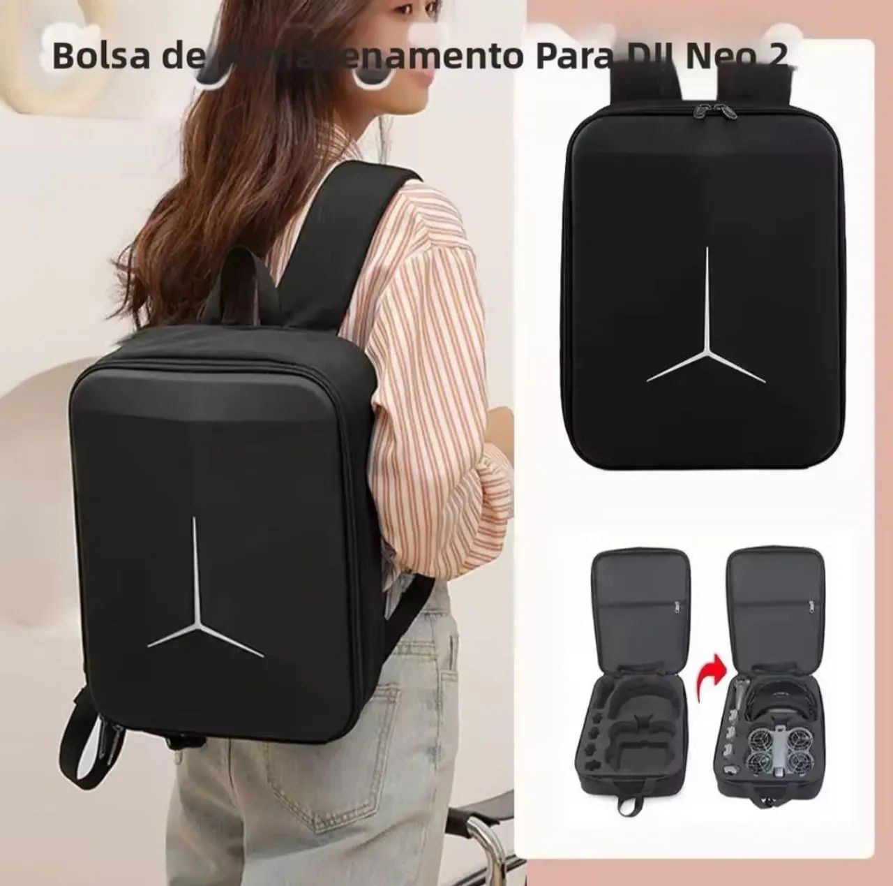 Case bolsa para drone dji neo 2 e óculos  - Foto 5
