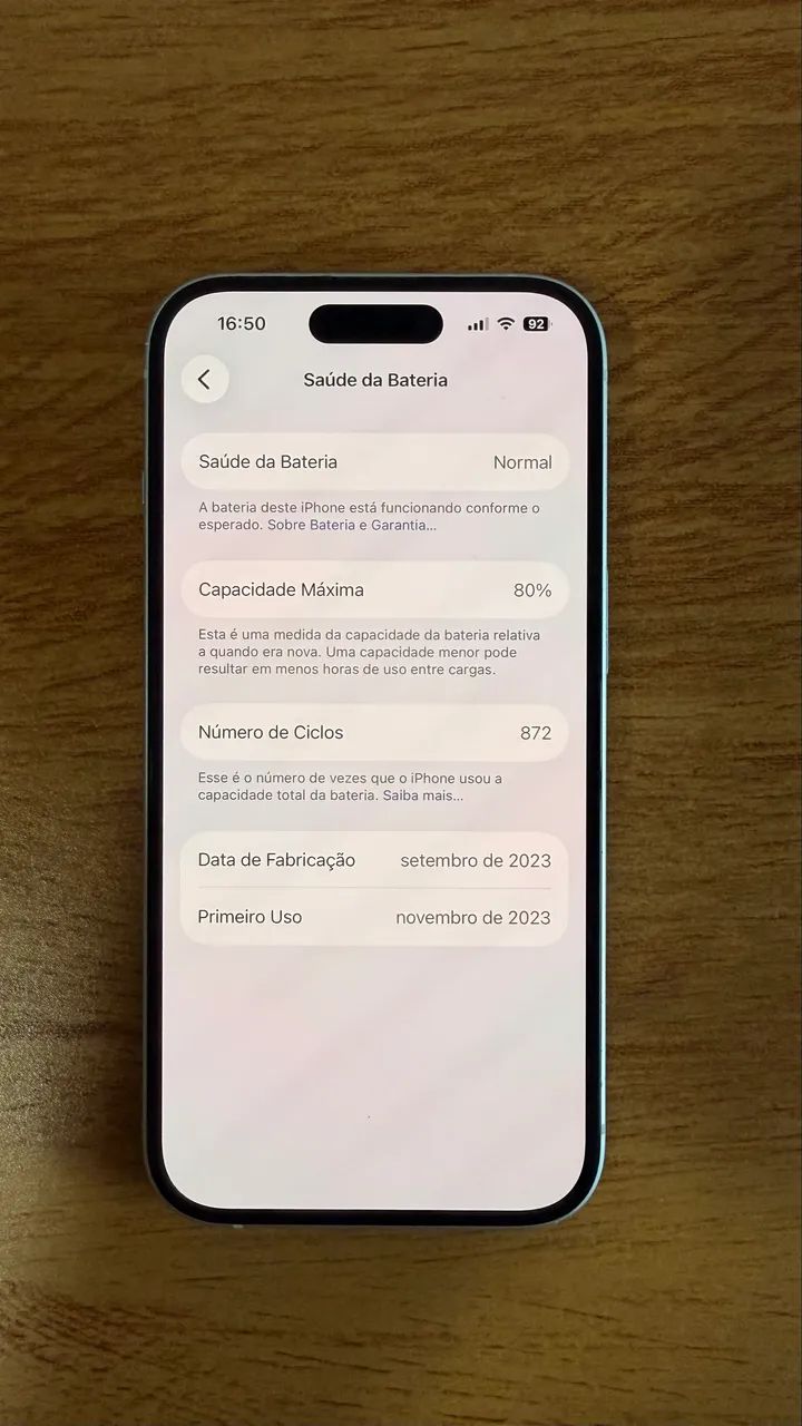 iPhone 15 128GB Branco - Como novo - Foto 3