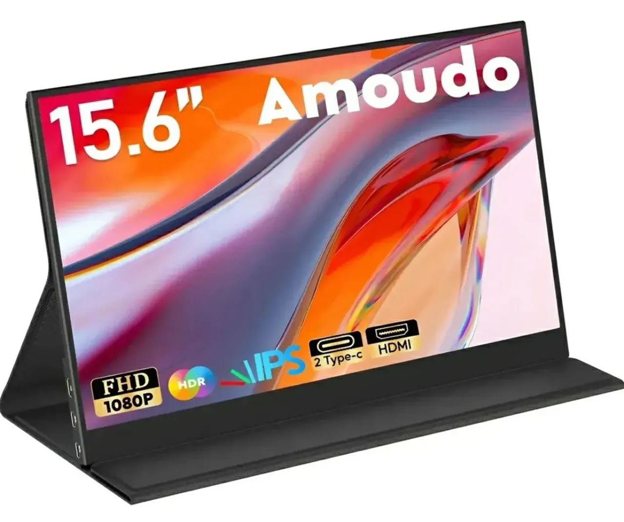 Monitor Portátil Full HD 15,6 Pol Amoudo