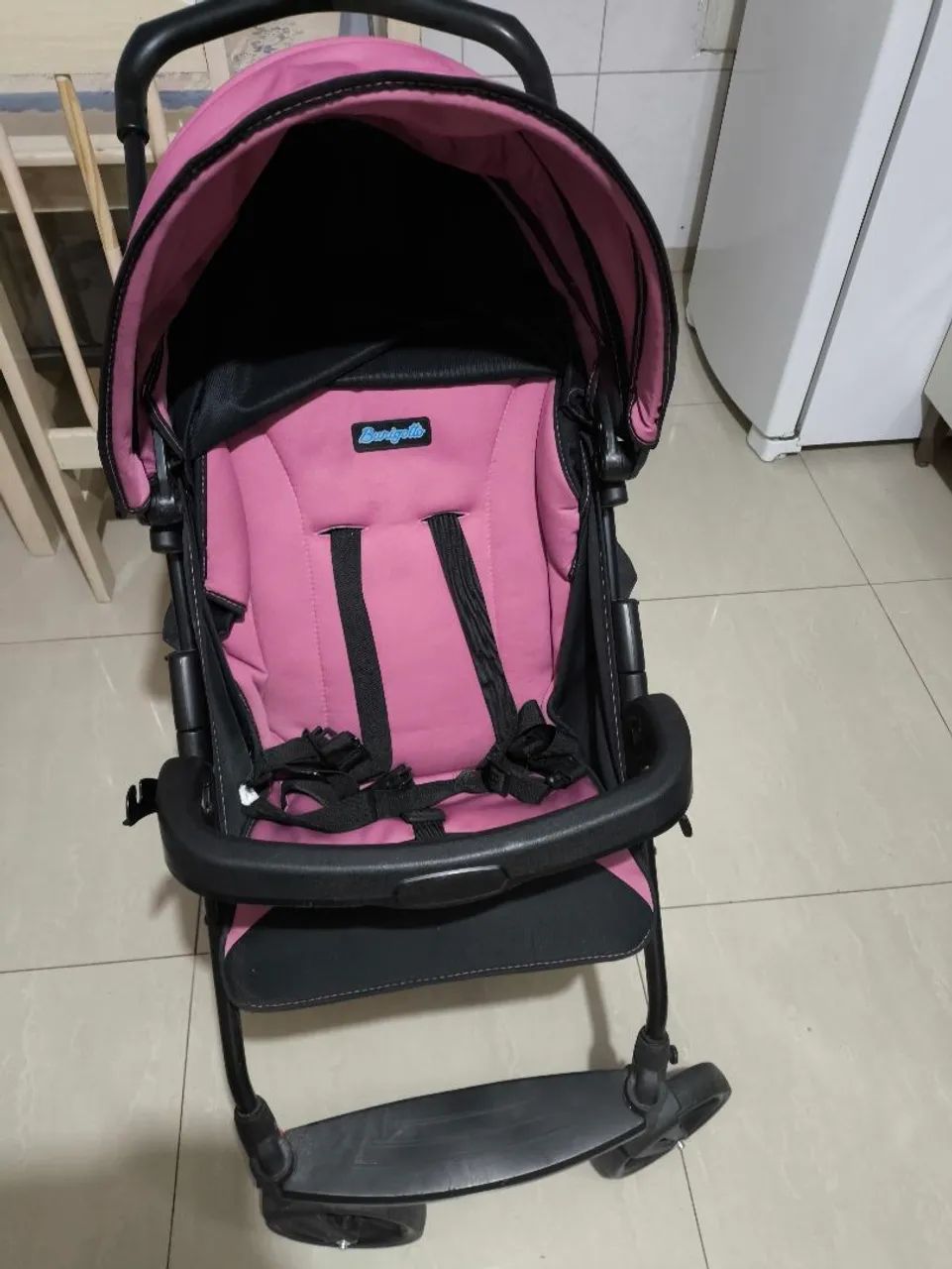 Carrinho de bebê rosa Borigotto  - Foto 2