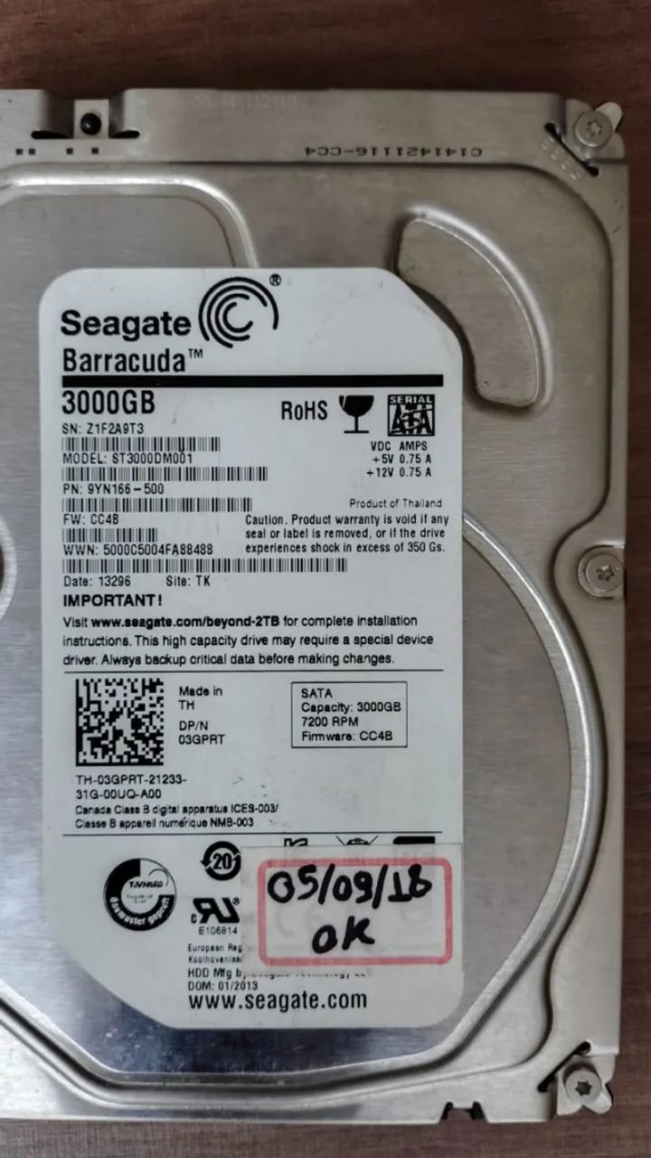 HD Seagate Barracuda 3TB - Armazenamento - Parque João Ramalho HD Seagate Barracuda 3TB - Armazenamento - Parque João Ramalho