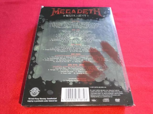 MEGADETH WARCHEST BOX SET (4CD + DVD) | Edição Limitada Rara - CDs
