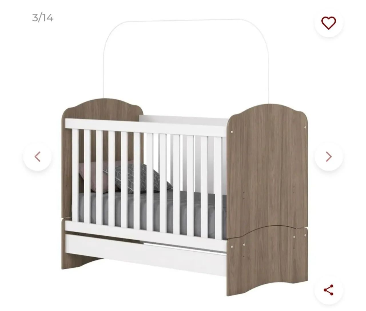 Berço mini cama 3 em 1 Henn