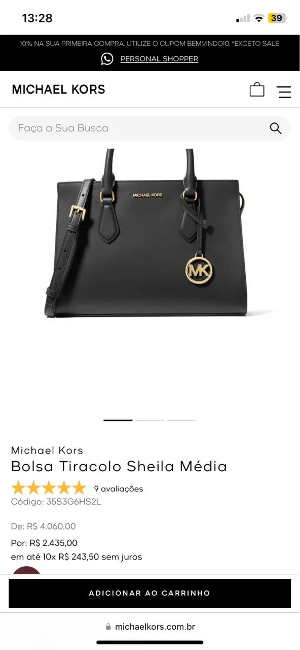 Bolsa Sheila Michael Kors preta  - Foto 4