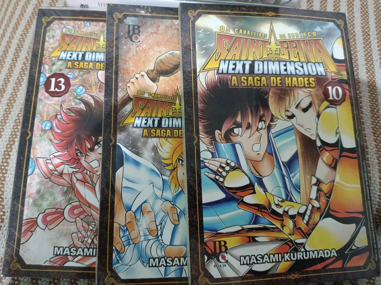 Cavaleiros do Zodíaco Next Dimension volumes 10, 11, 13, 14, 15 e