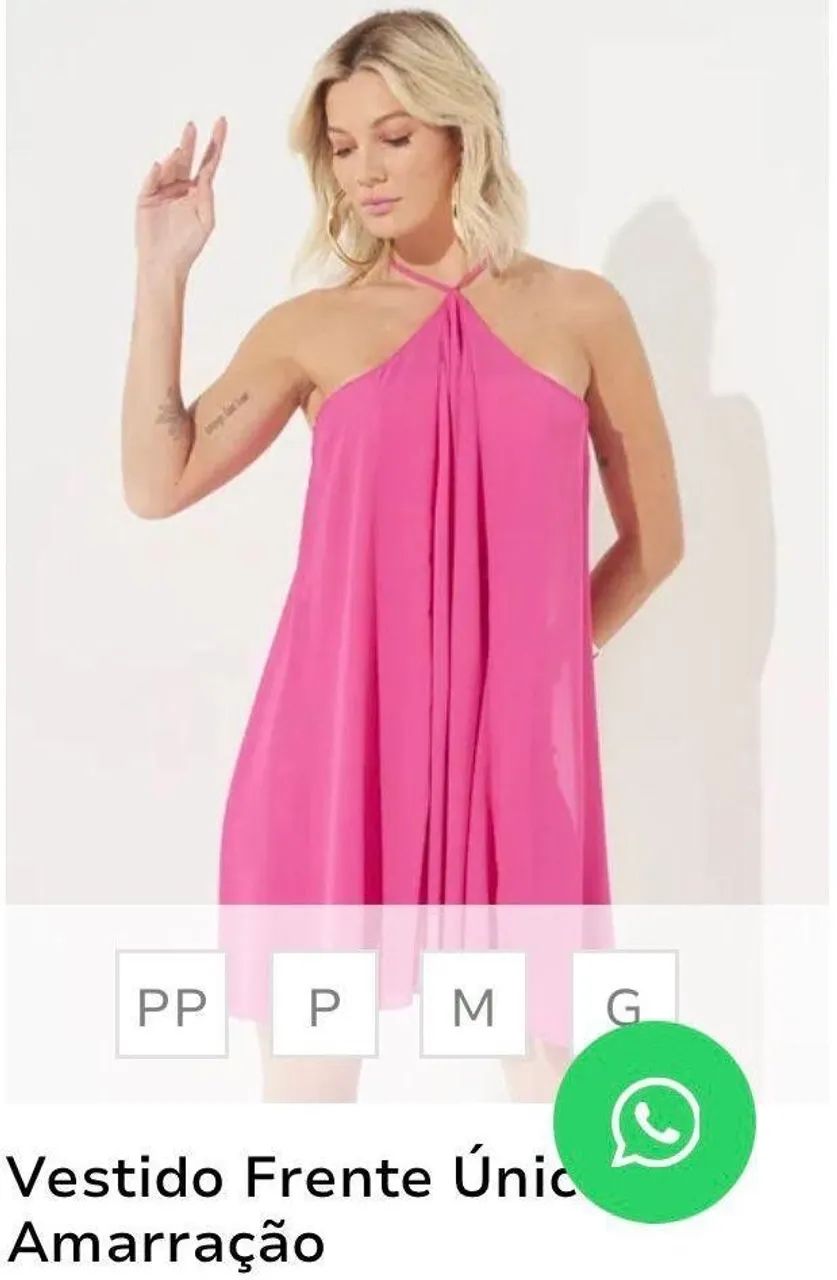 Vestido Rosa frente única Sommer