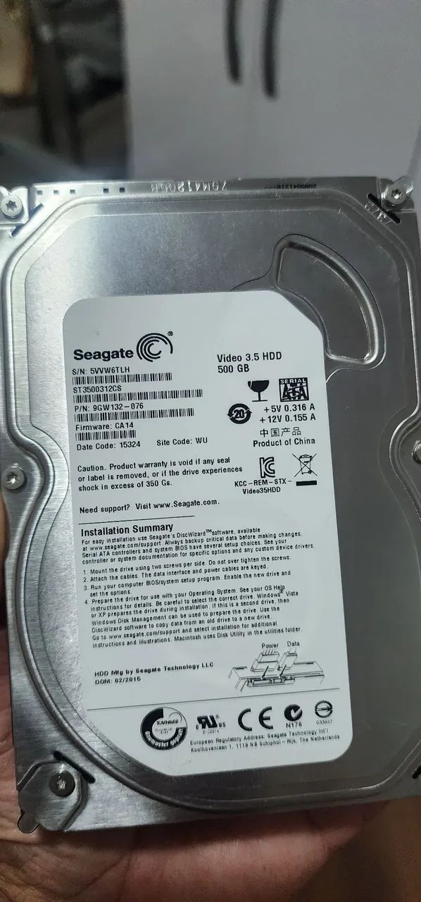 Vendo HD 500GB SEAGATE