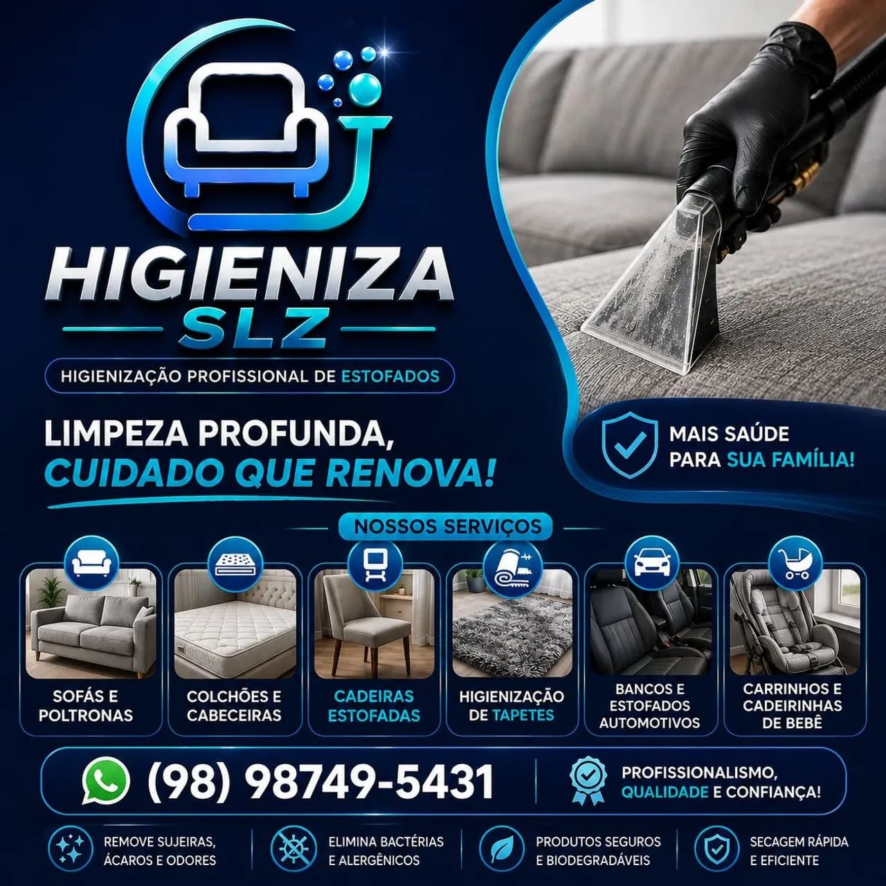 Higienização de Estofados Slz