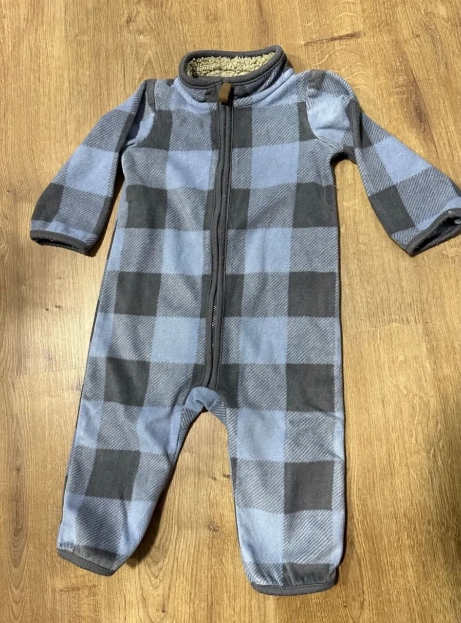 Macacão xadrez Fleece carters