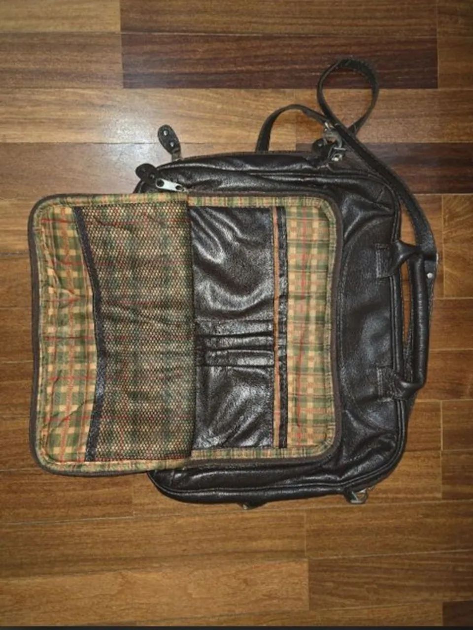 bolsa executiva de couro legítimo marrom - Foto 3