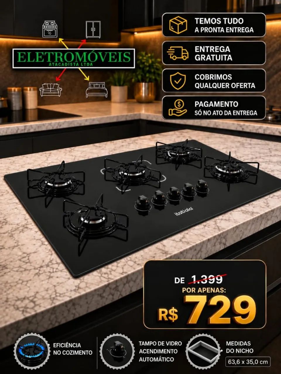 Fogão Cooktop 