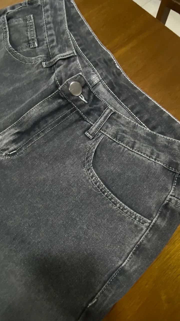 Calça Jeans Cinza escuro