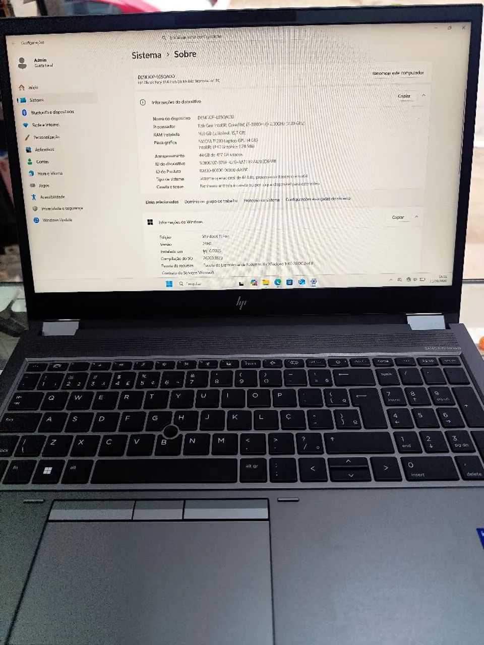 Notebook ZBOOK I7-11800 G8 11th