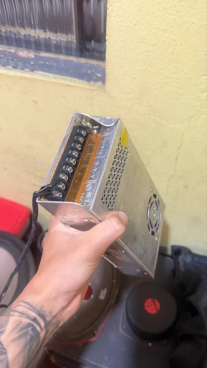 Caixa com módulo 3 alto falante fonte chaveada - Foto 5