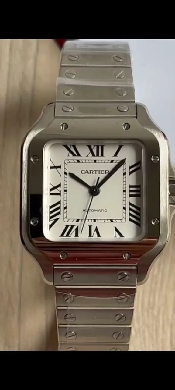 CARTIER SANTOS/ DIAL BRANCO/ 33X 44 / S.C - Foto 2