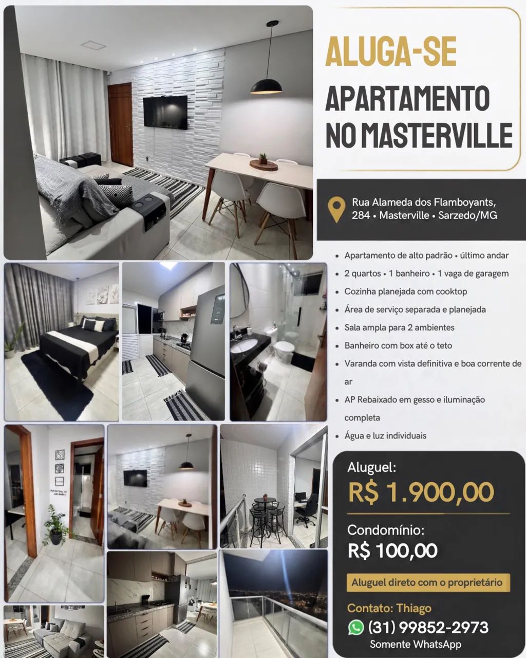 Alugo apartamento no bairro Masterville