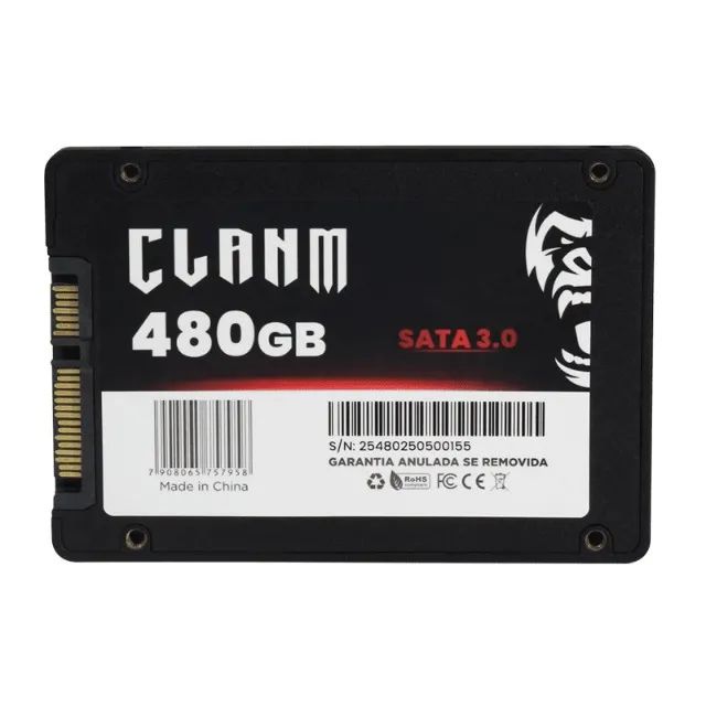 SSD 480GB SATA III CLANM 2,5 pol.