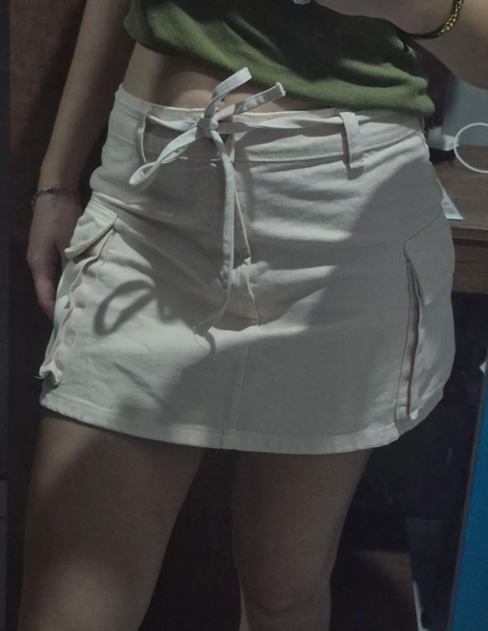 saia curta renner bege