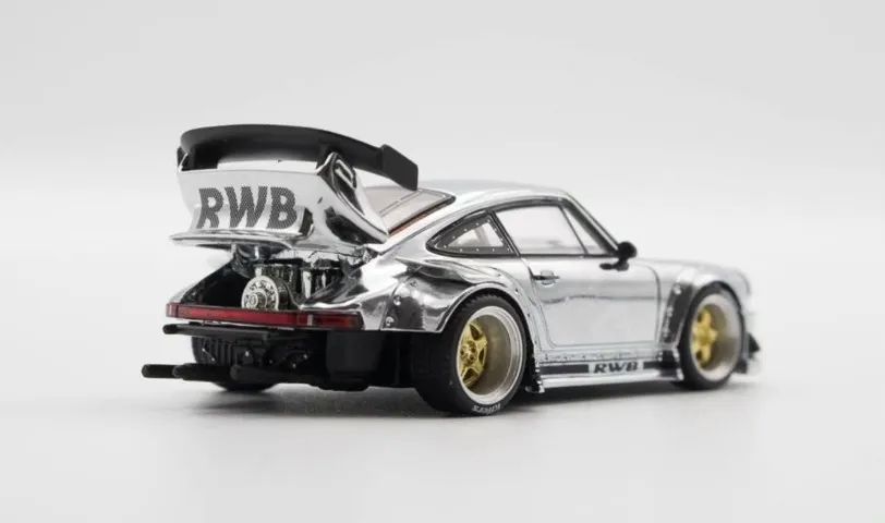 ポップレース 1/64 RWB 930 シルバークローム Pop Race Porsche RWB 930 1:64 Silver Chome - Las Vegas SUPERCON