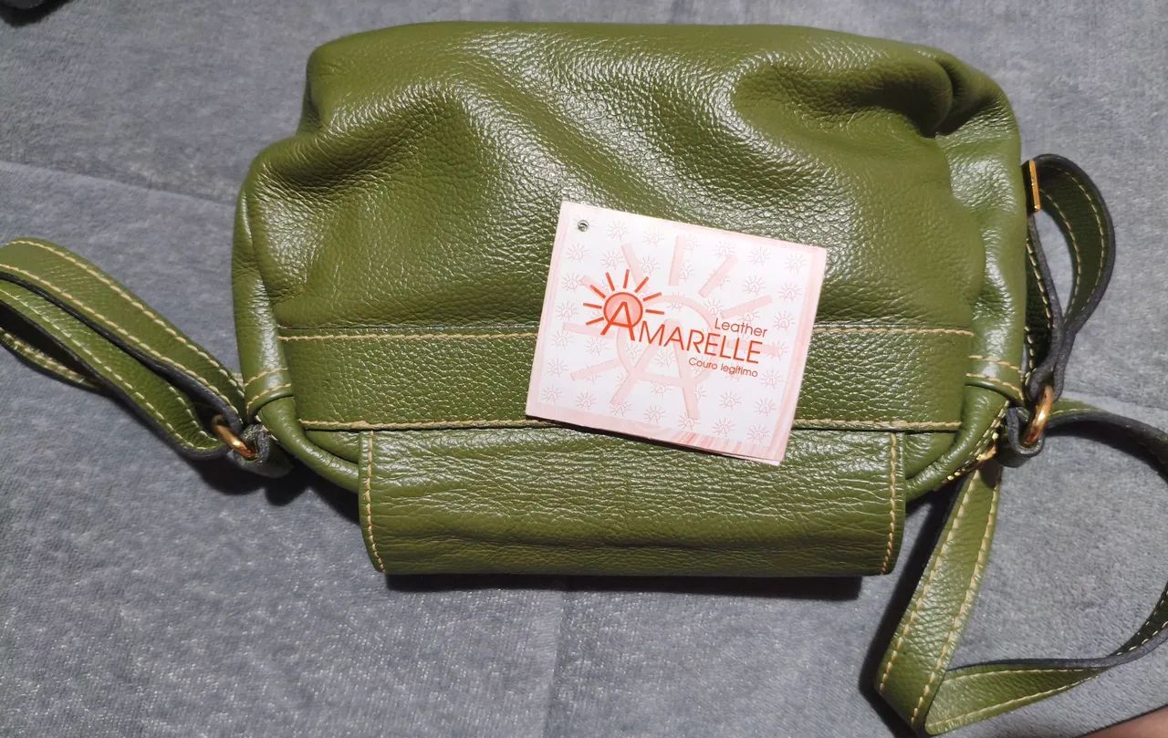 Bolsa de couro legítimo amarelle - Foto 3