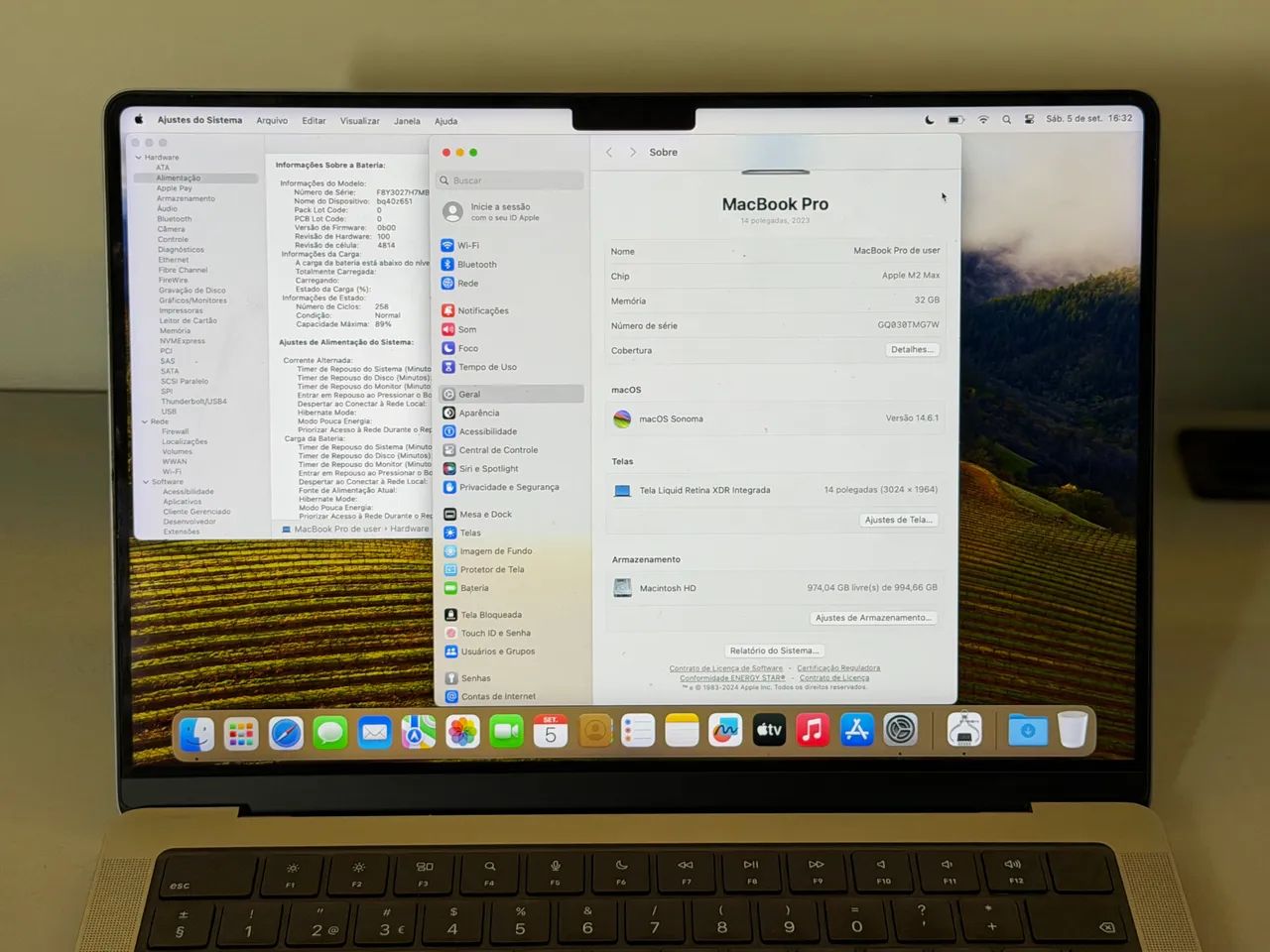 MACBOOK PRO 14 POLEGADAS M2 MAX 32GB 1TB SSD - USADO - Notebooks
