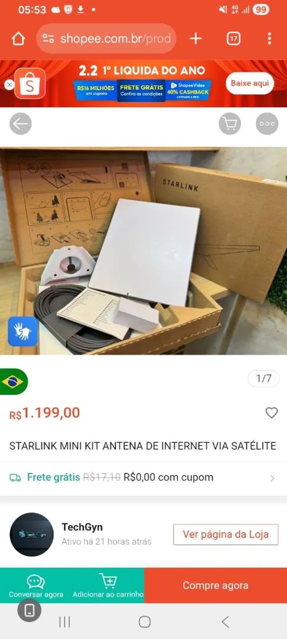 Vende-se e alugo starlink