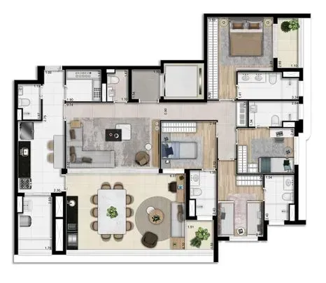 PLANTA 158m²