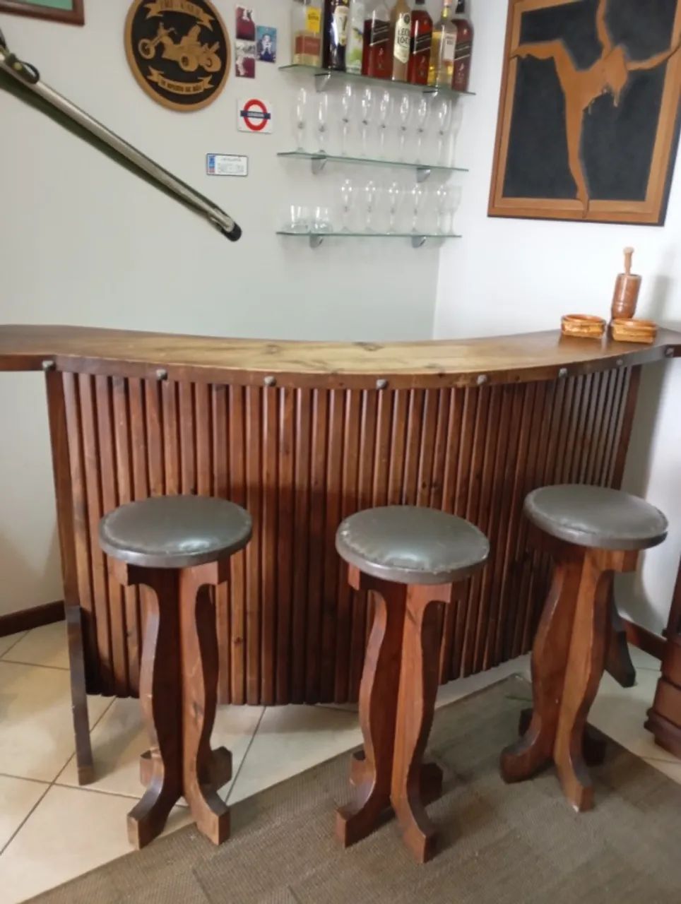Conjunto Bar com Bancos Rústico  - Foto 3