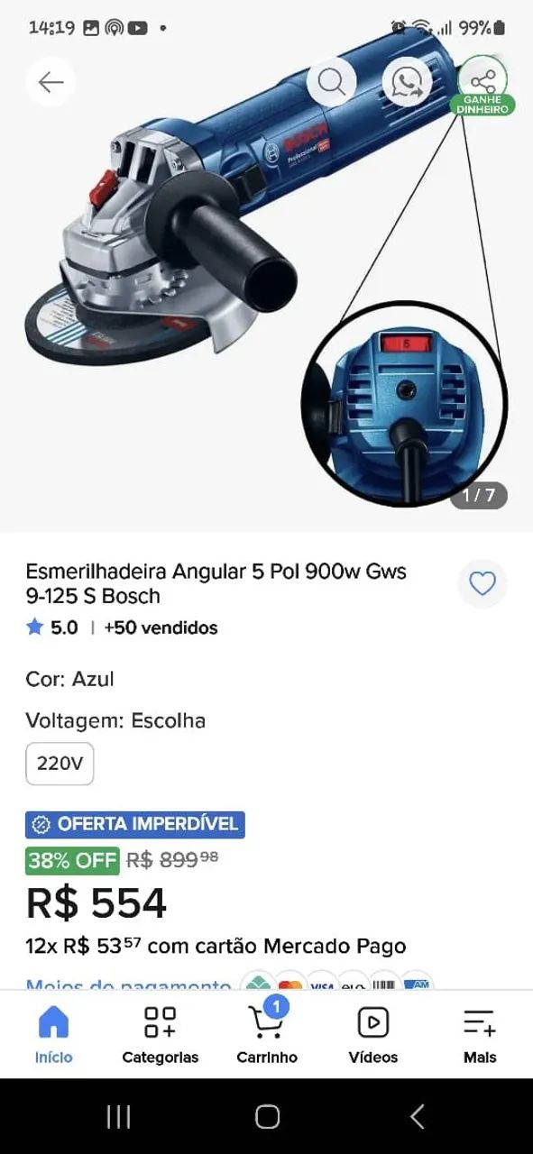 Esmerilhadeira angular