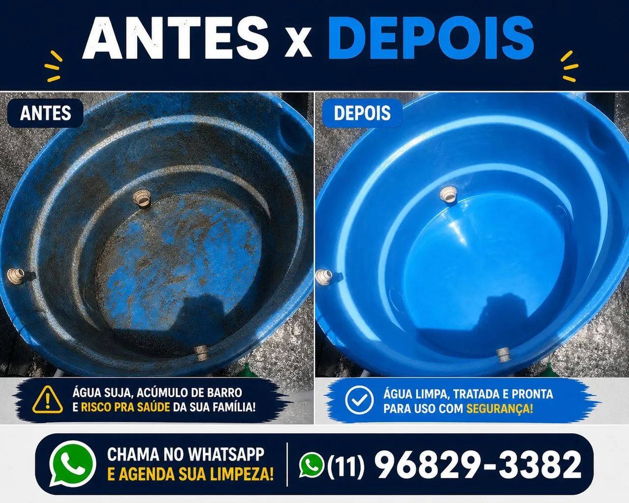 LIMPEZA DE CAIXA D'ÁGUA  - Foto 3
