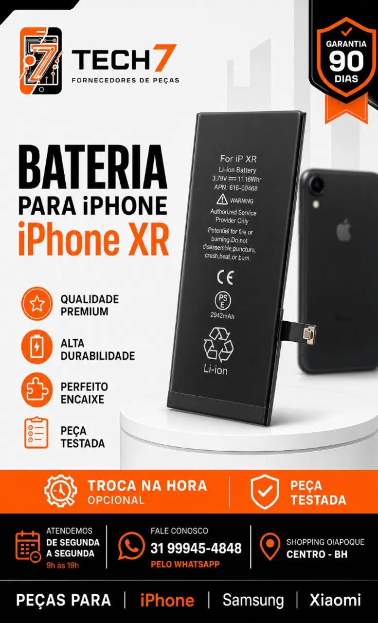 Bateria para o iPhone XR Nova