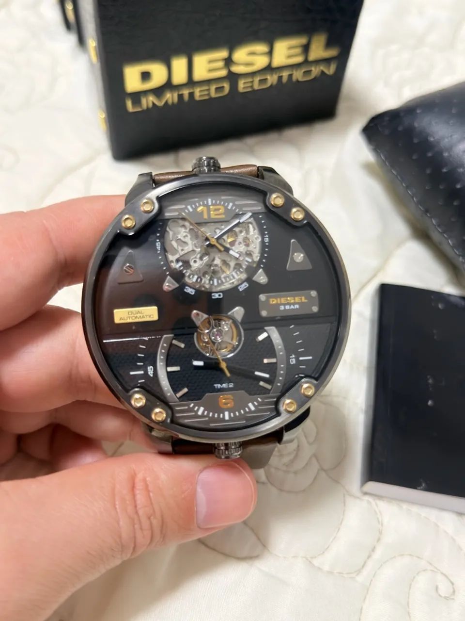Relógio Diesel DZ7365 Limited Edition Automático Dual Time Full Set - Foto 4