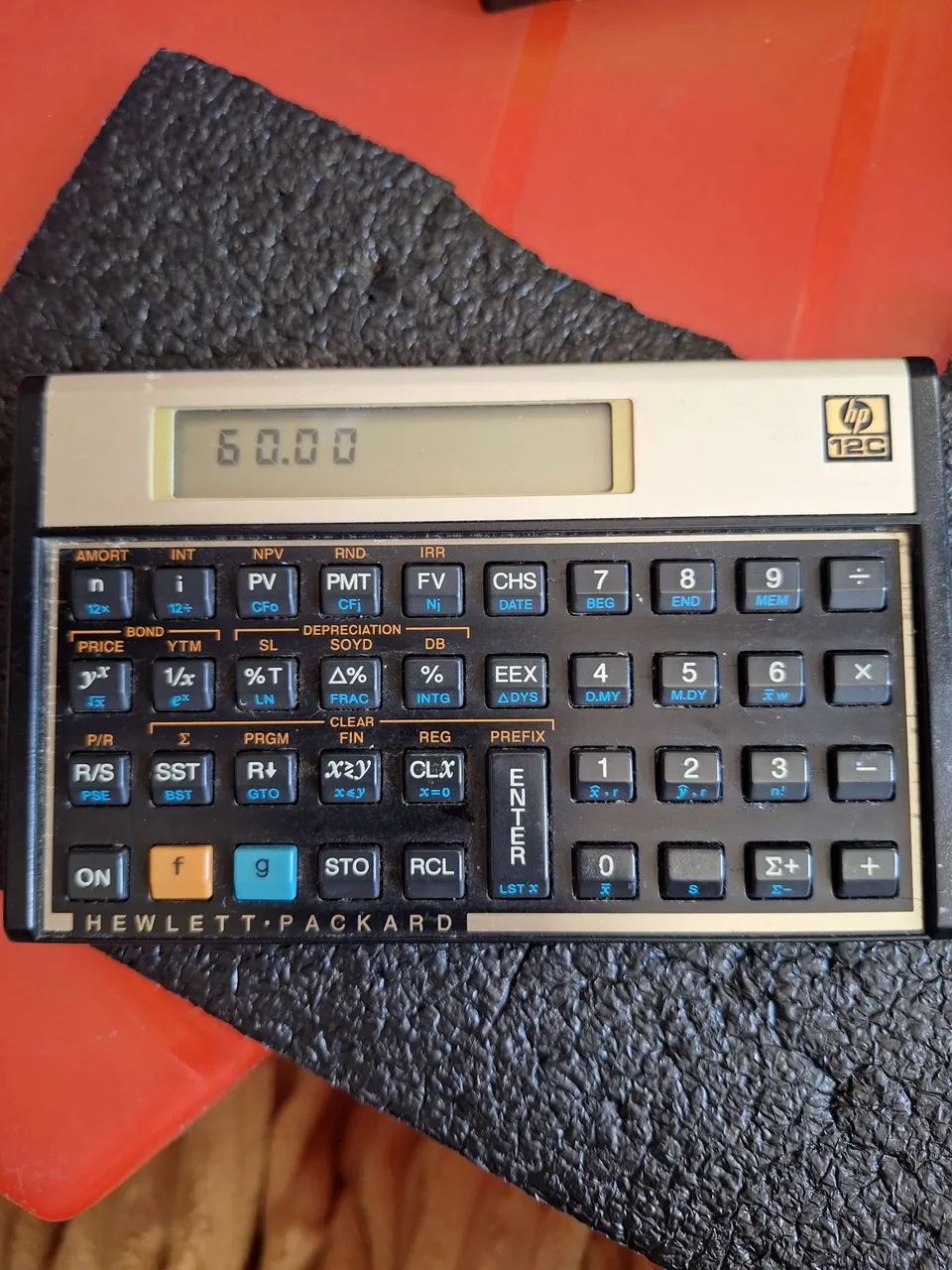 Calculadora científica HP 12C relíquia 