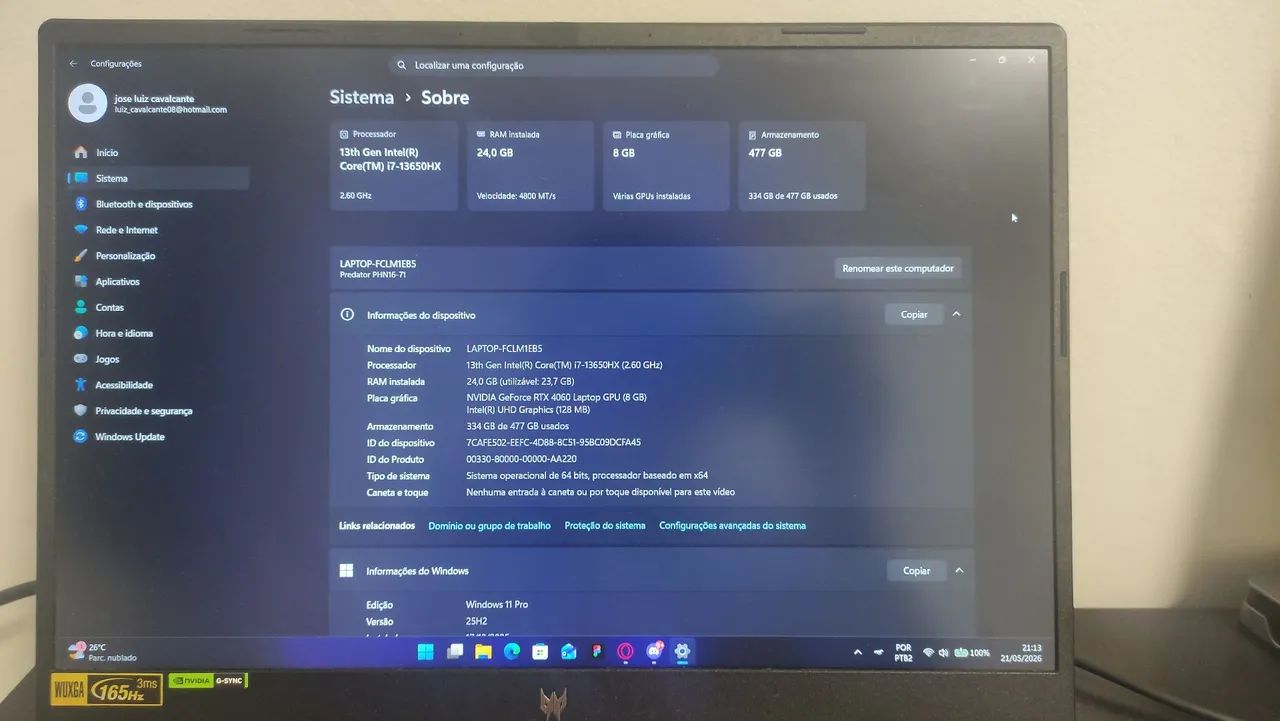 Notebook gamer acer Predator helios neo 16  - Foto 2