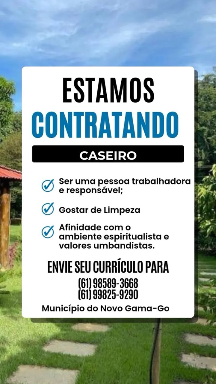 Vaga de emprego - Caseiro 