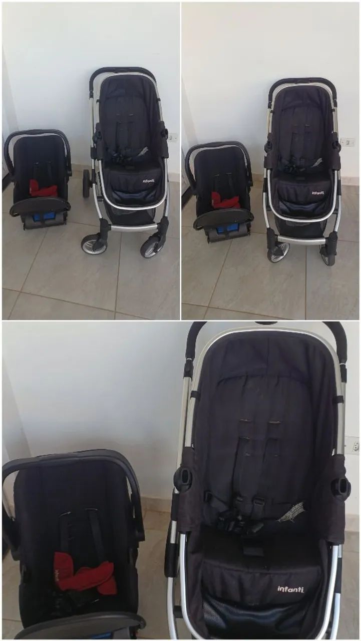 Carrinho de bebê com bebê conforto e berço - Foto 2