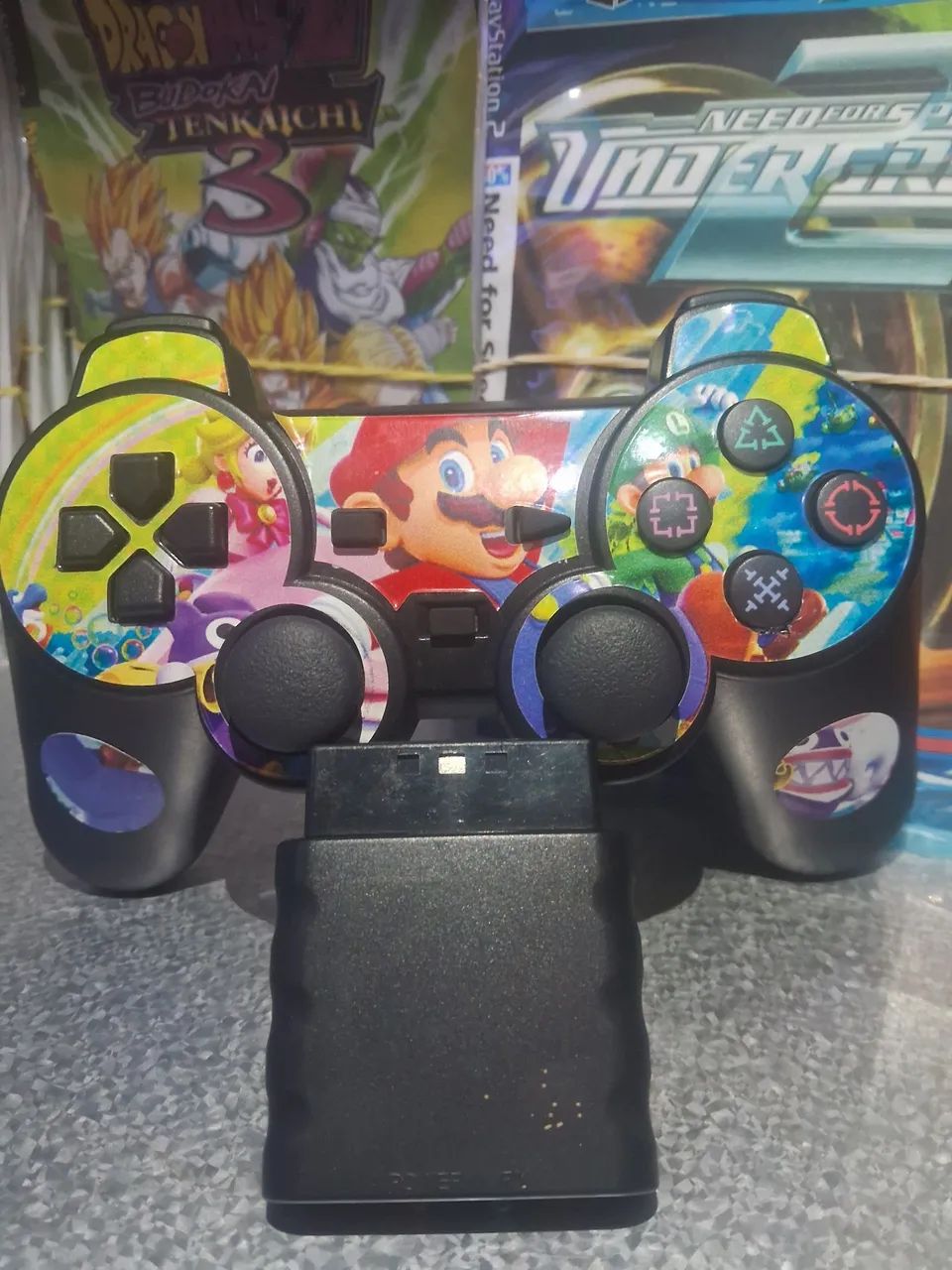 CONTROLE SEM FIO PS2 USADO  - Foto 3