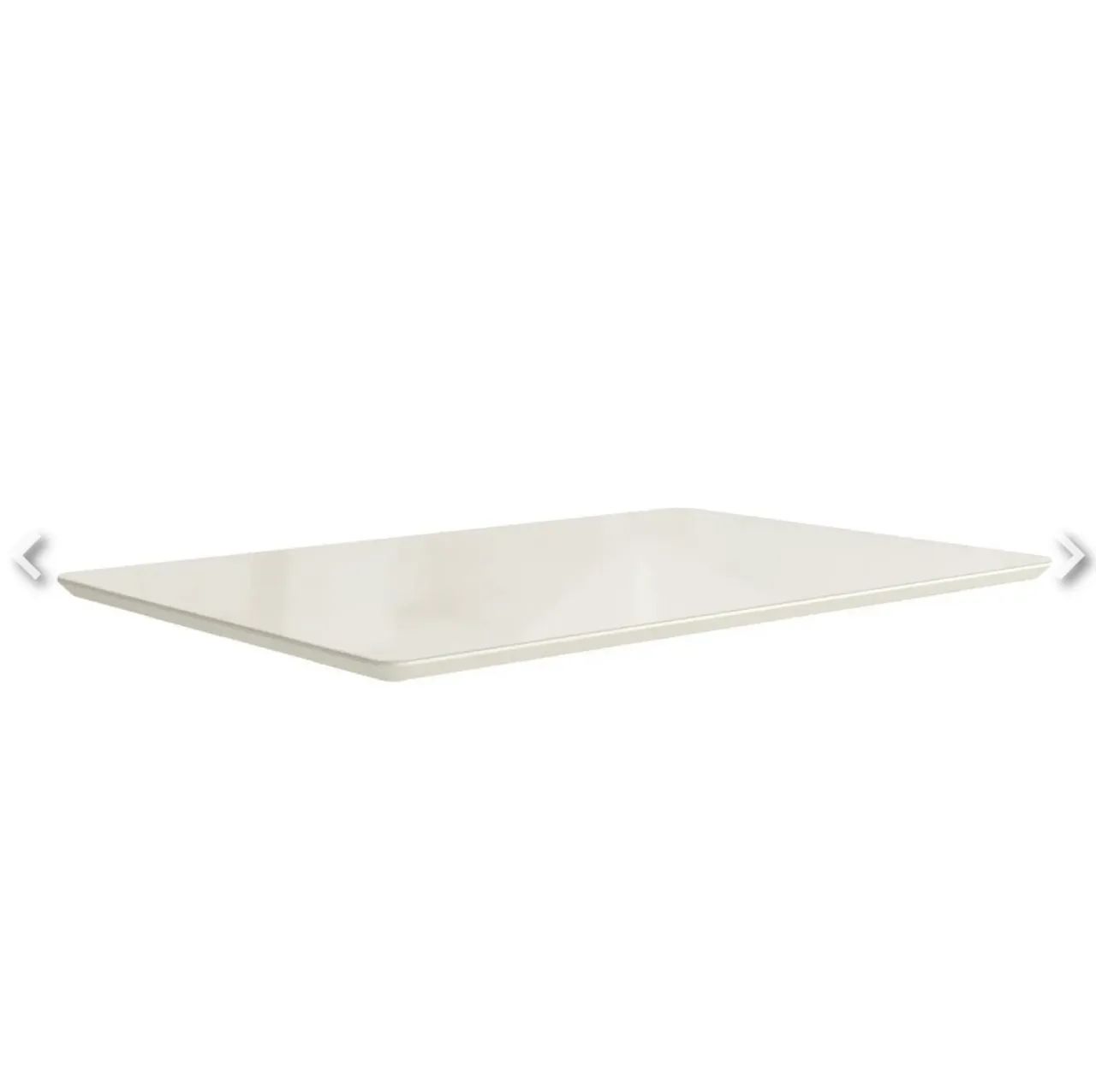 Tampo De Mesa De Jantar Retangular 120x80cm Em Mdf E Vidro Off White Off Withe
