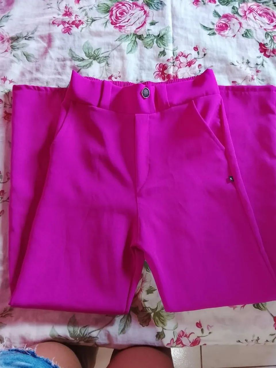 Calça rosa feminina M _ nova, nunca usada - Foto 2