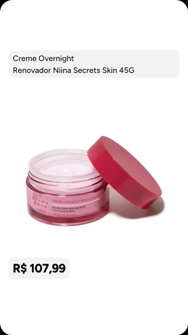 CREME OVERNIGHT RENOVADOR NINA SECRETS 