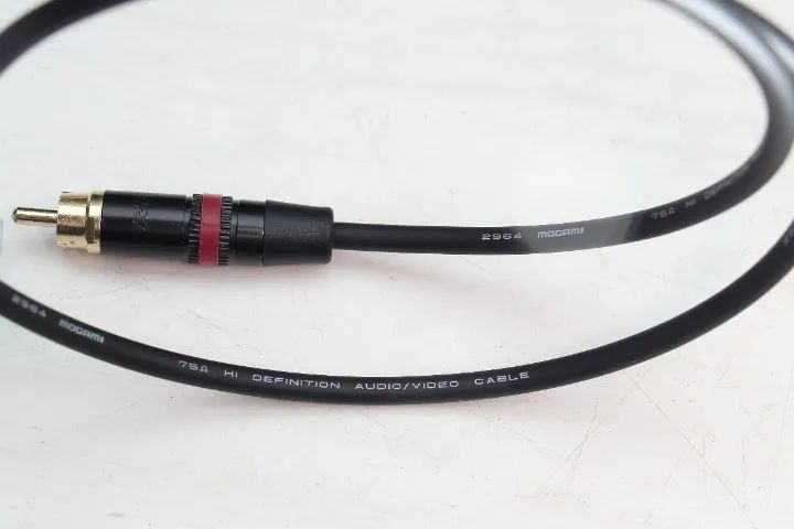 cabo coaxial de audio de interconexão SPDIF Mogami 2964 75 ohms de 0,75 m - Foto 2
