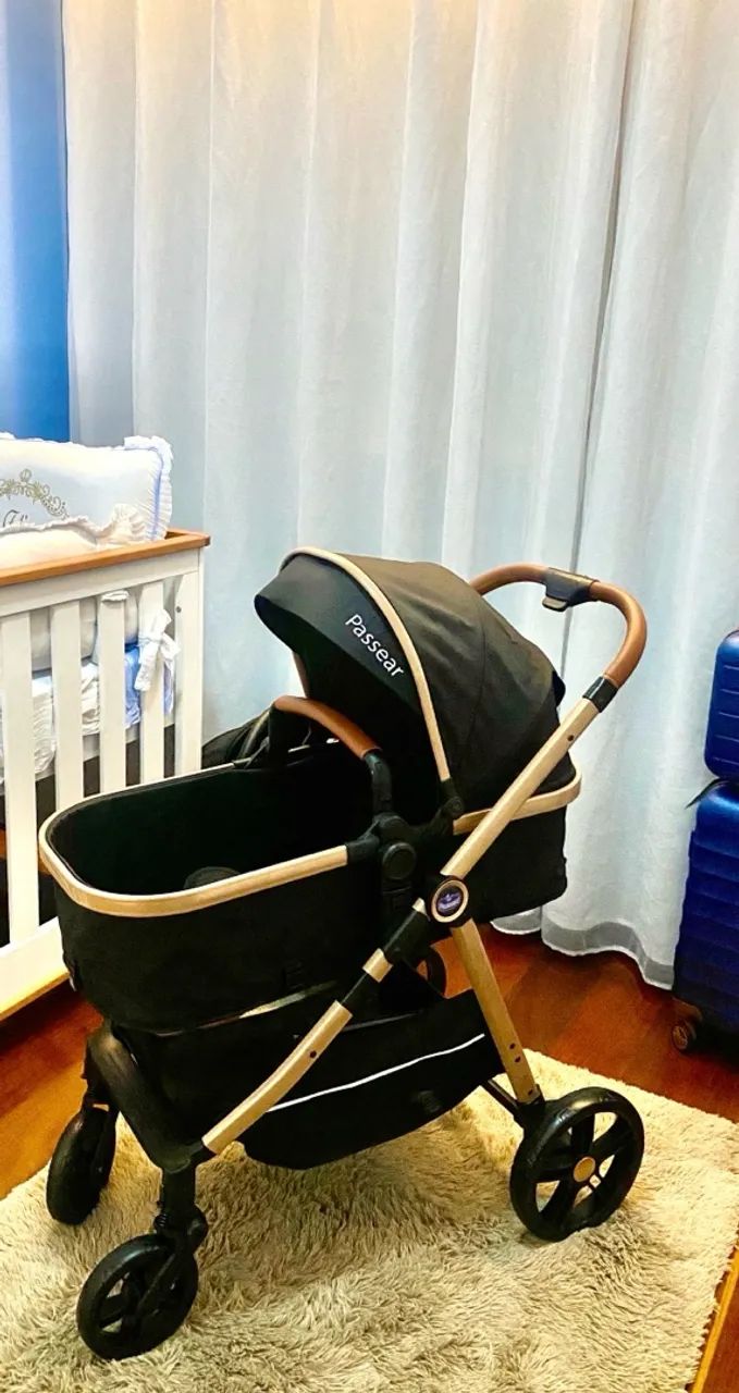 Carrinho de Bebê /3em 1 (Moisés c/-Bebe conforto integrado  - Foto 5