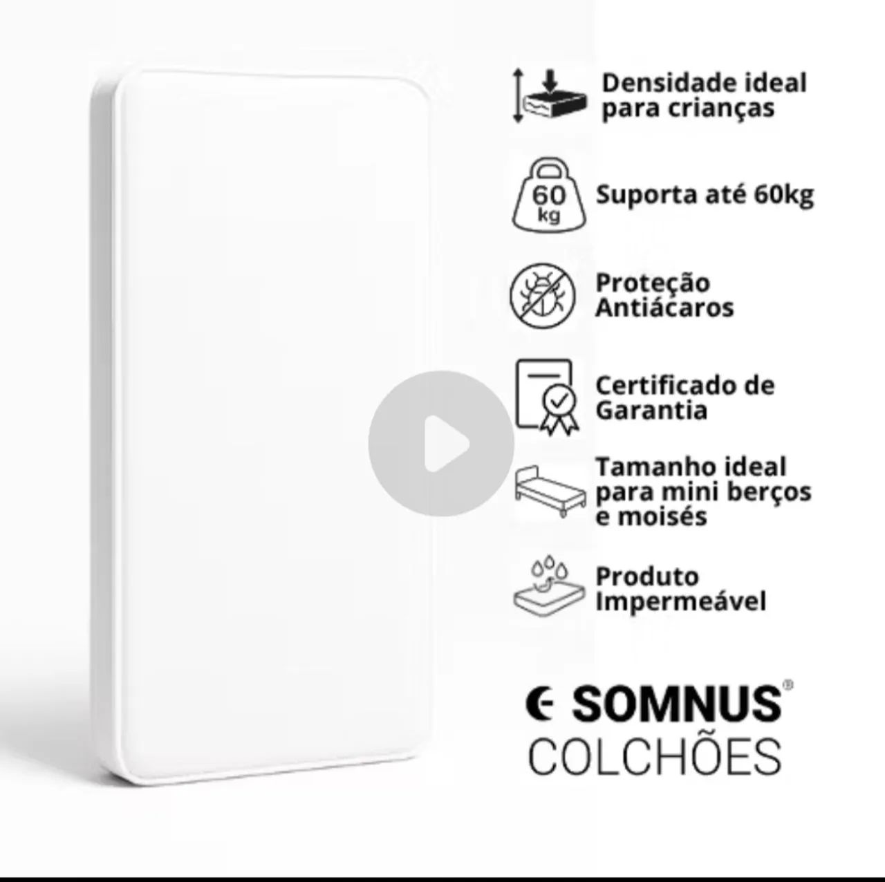 Colchão Infantil Impermeável D18 (90x60cm) - Foto 4