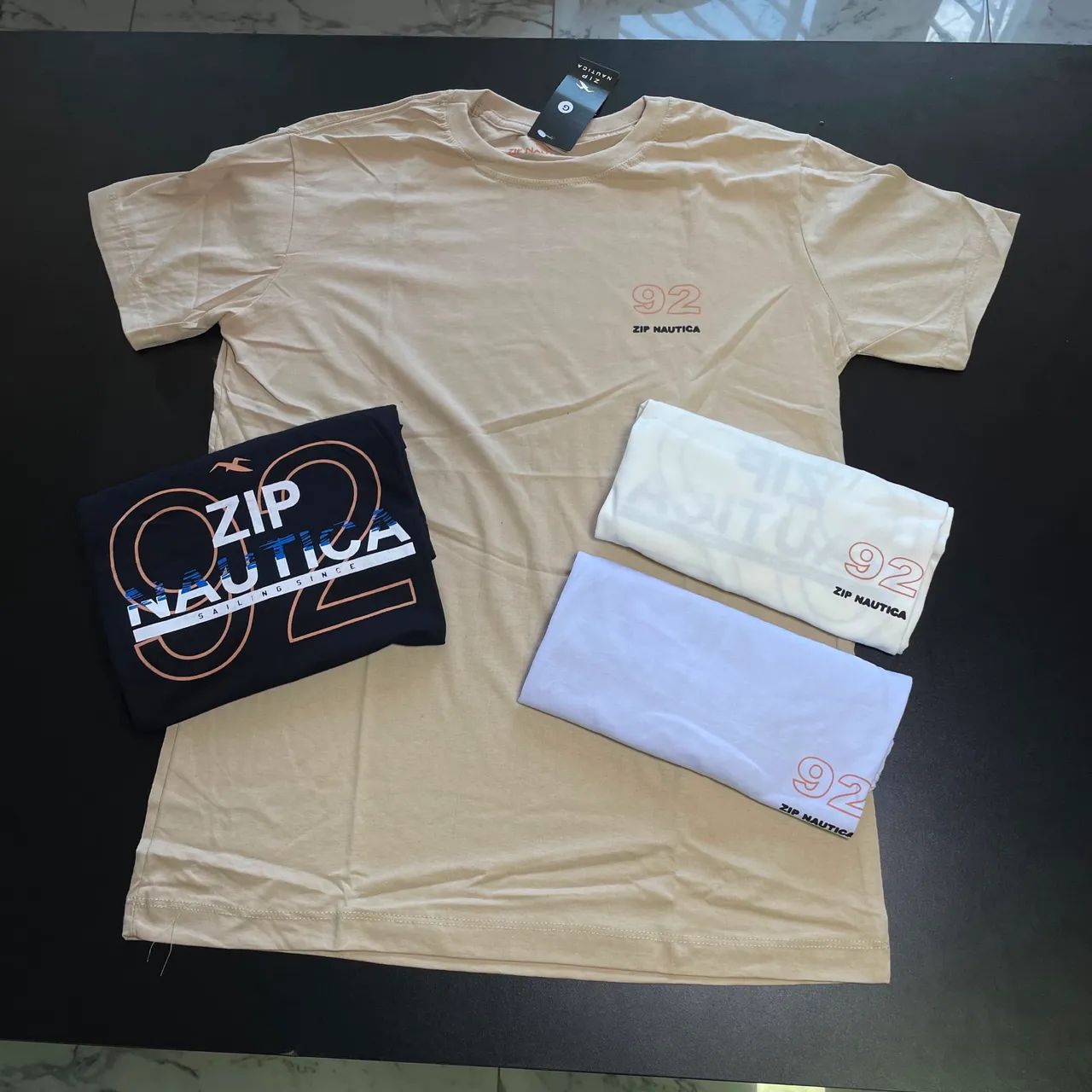 Camisa algodão zip náutica 