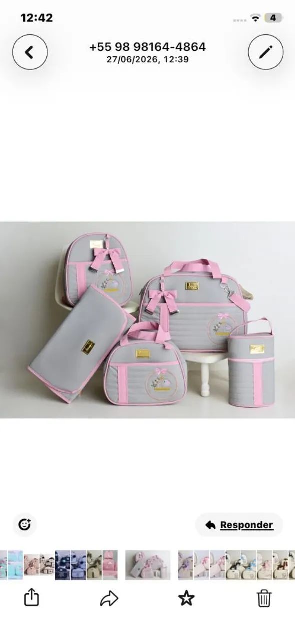 Kit bolsa com 5 peças. - Foto 4