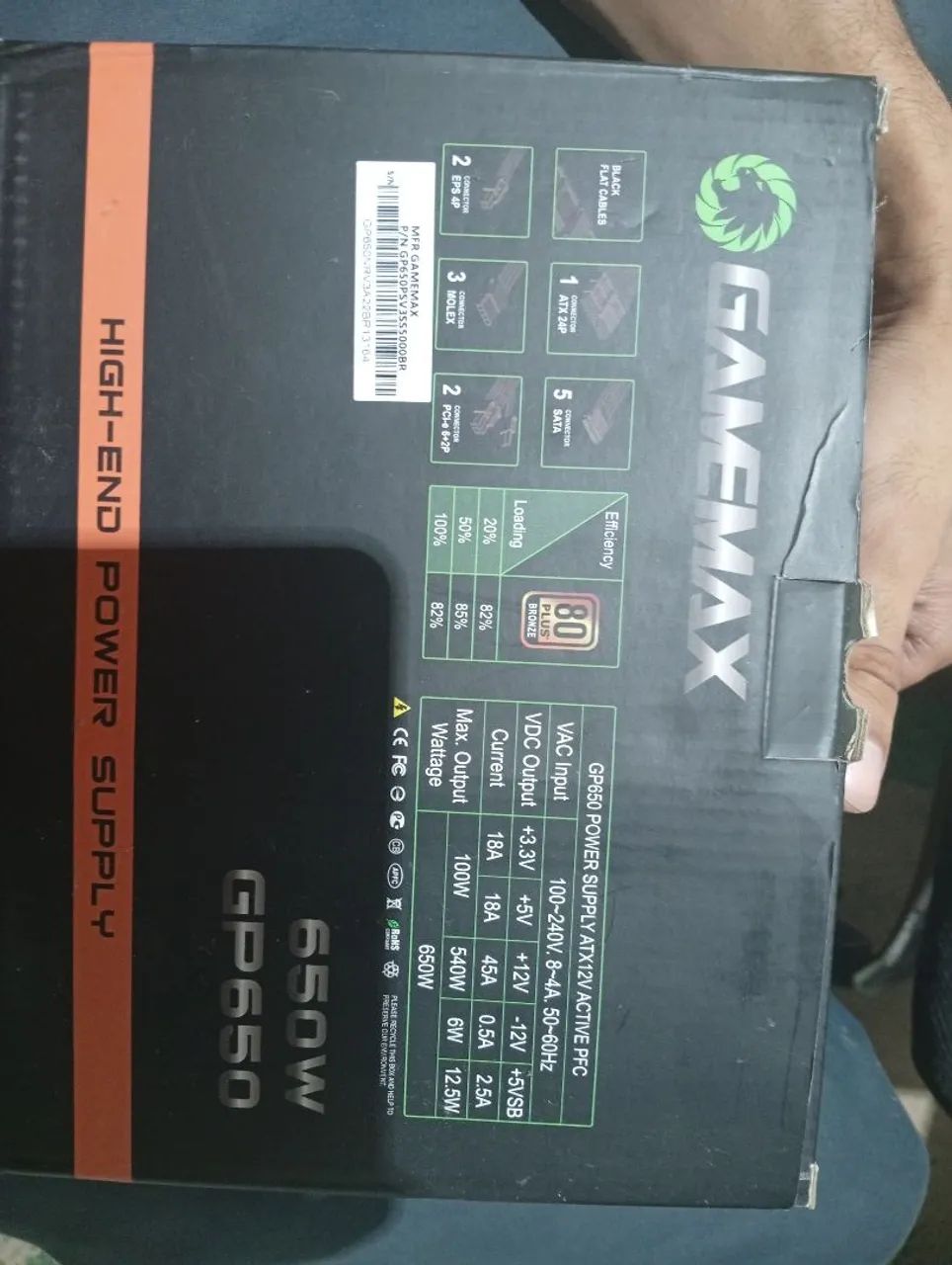 Fonte Gamemax 650w bronze 80 plus - Foto 5