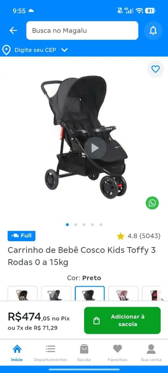 Carinho de bebê cosco - Foto 5